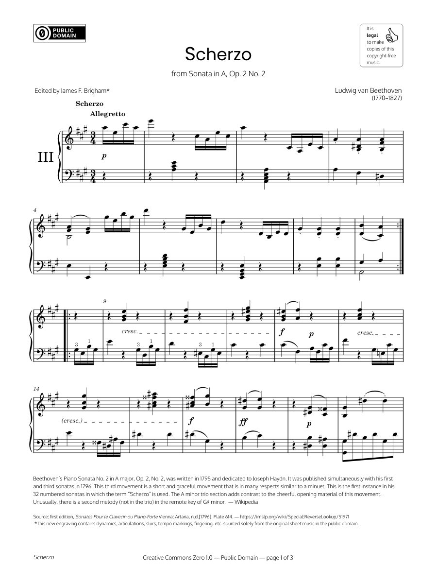 スケルツォ – ベートーヴェン – ピアノ試験曲 2025 & 2026 グレード7