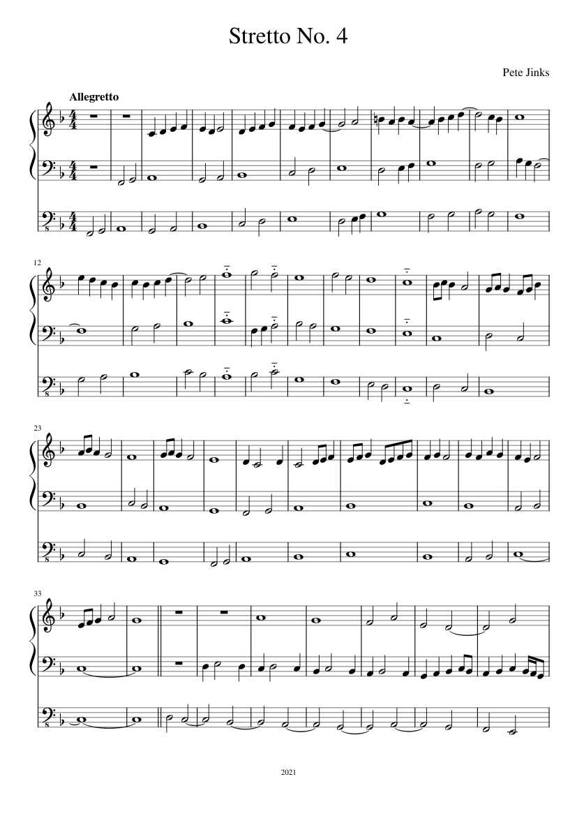 Stretto No. 4 Sheet Music For Organ (solo) 