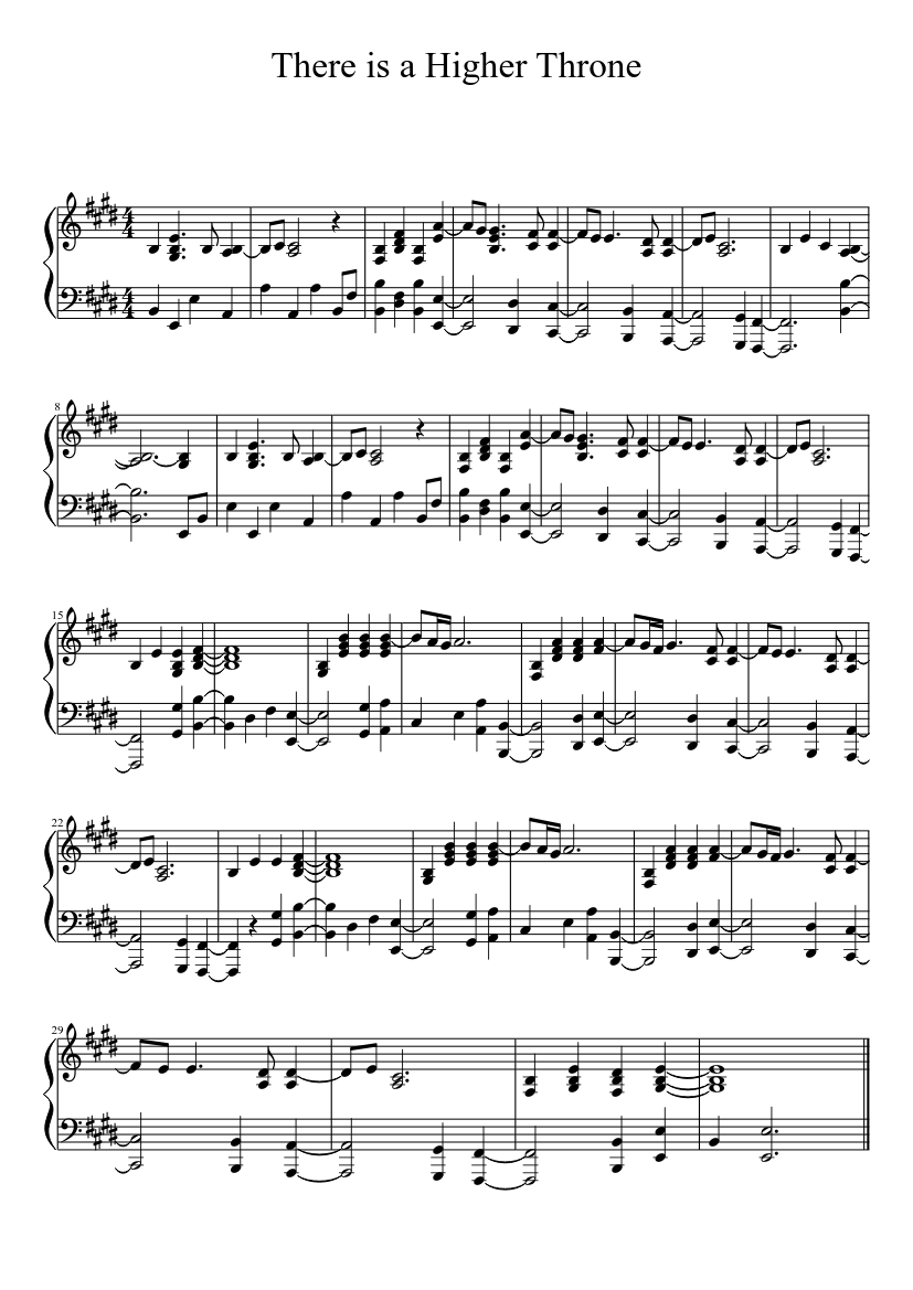 There Is A Higher Throne Sheet Music Musescore Com Слушайте there is a higher throne от geraldine latty на deezer. there is a higher throne sheet music