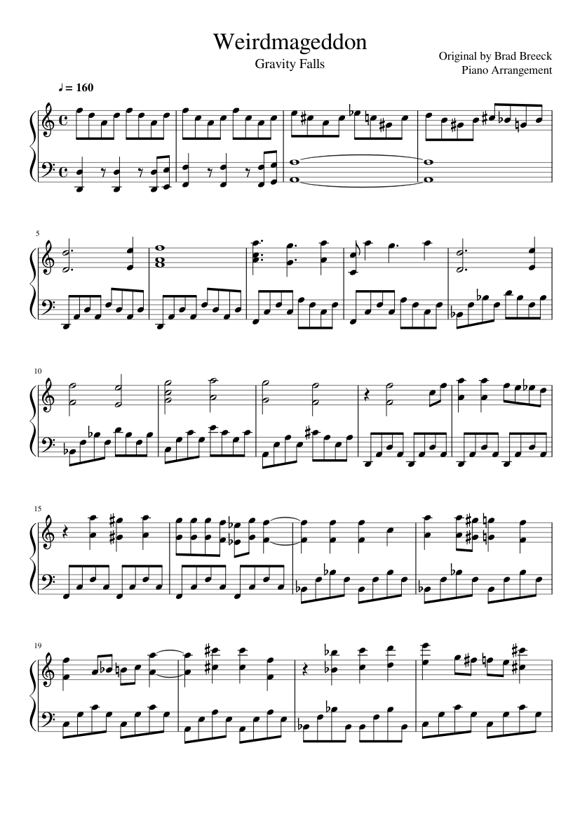 Weirdmageddon Sheet music for Piano (Solo) | Musescore.com