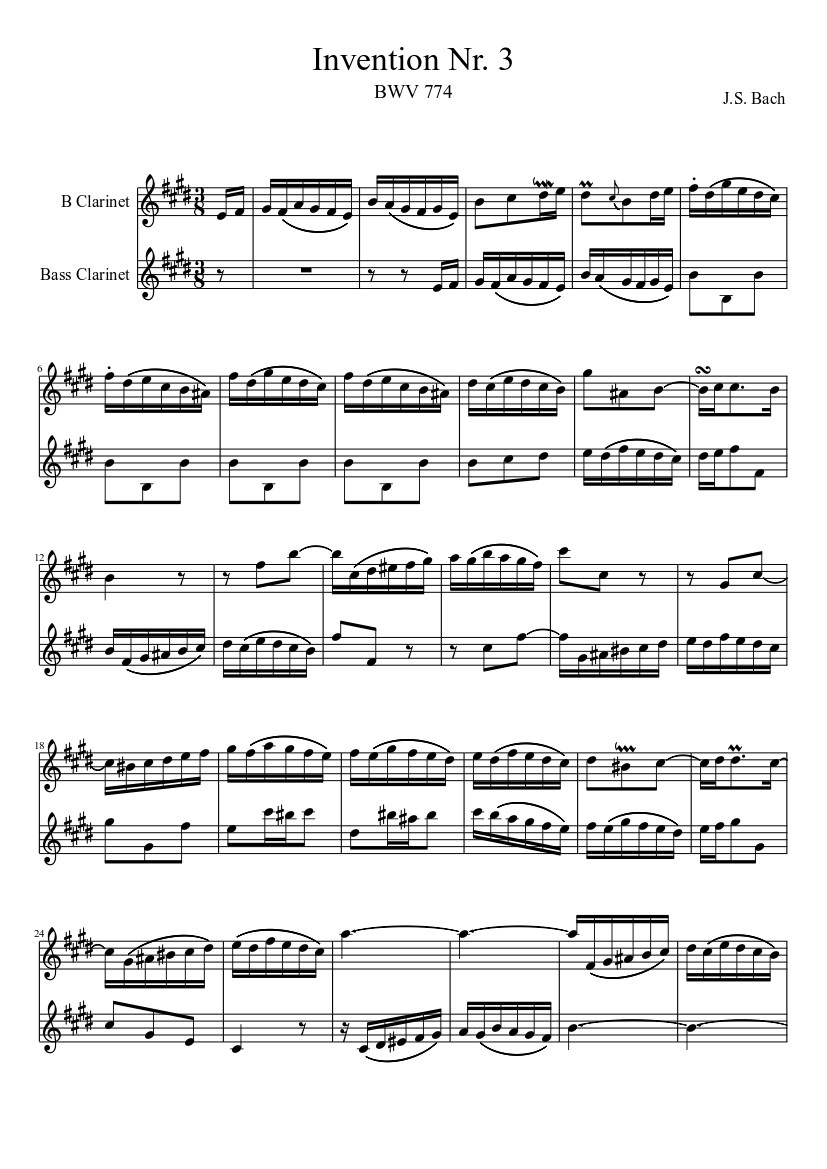Invention in D major BWV 774