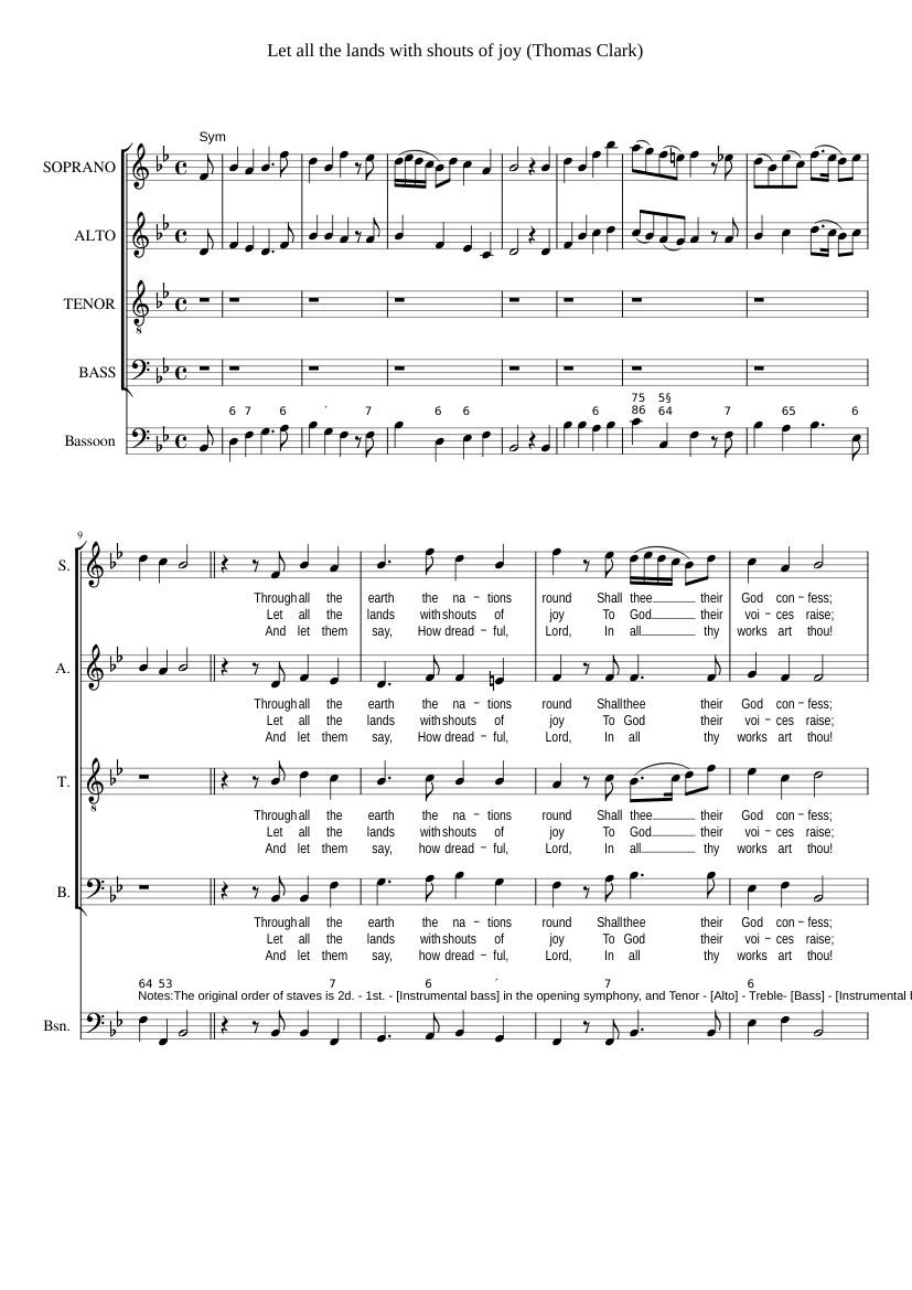 Let all the lands with shouts of joy