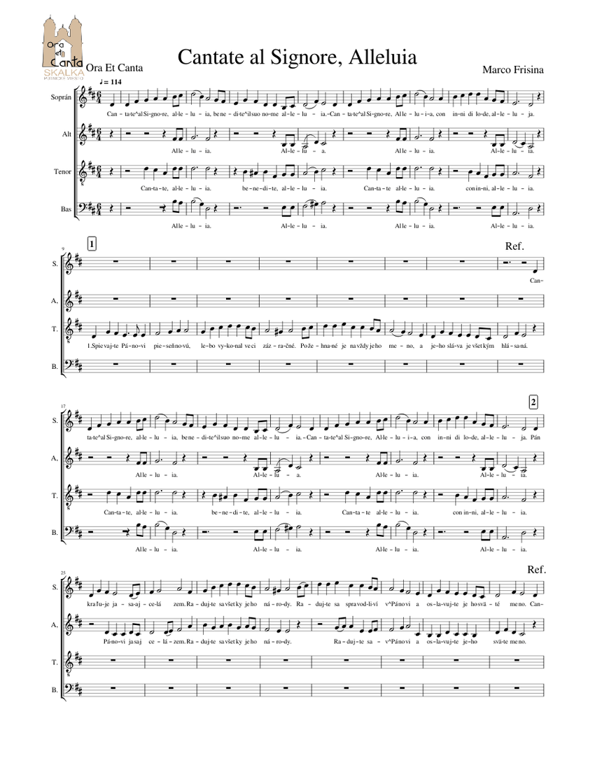 Cantate al Signore, Alleluia Sheet music for Piano (Mixed ...