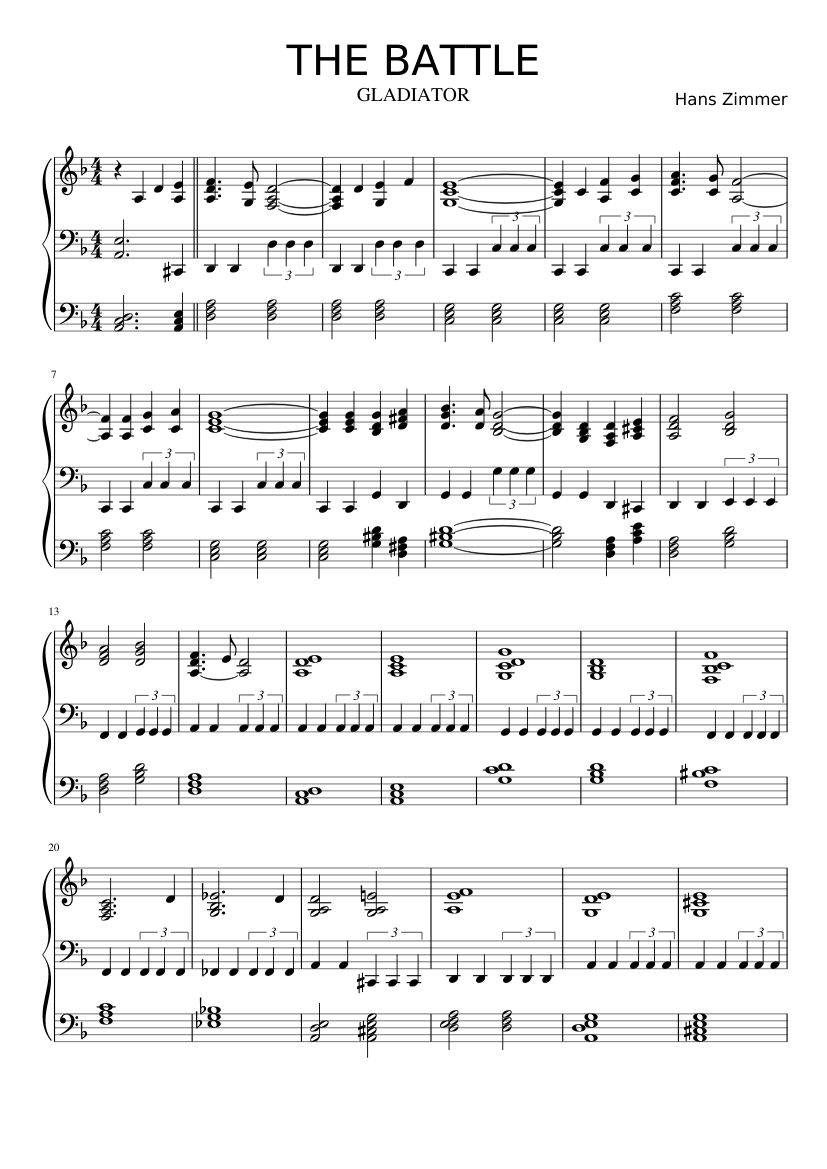 The Battle Sheet music for Piano (Solo) | Musescore.com