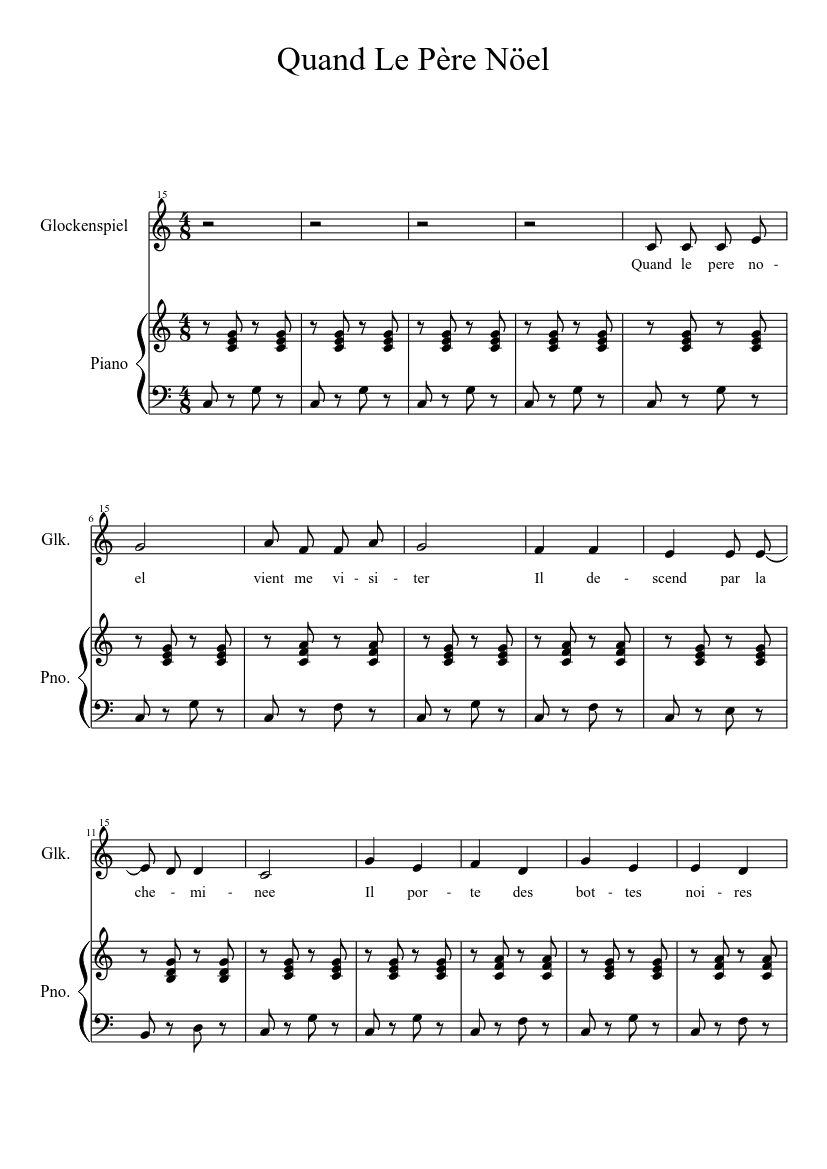 Quand Le P re N el Sheet Music For Piano Solo MuseScore Quand Le P re N el Sheet Music For Piano Solo MuseScore