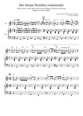 Free Der Kleine Postillon, Collected By Hanny Christen by Misc Traditional sheet  music | Download PDF or print on Musescore.com