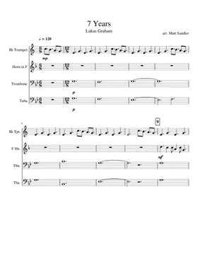 7 years – Lukas Graham Sheet music for Piano (Solo)