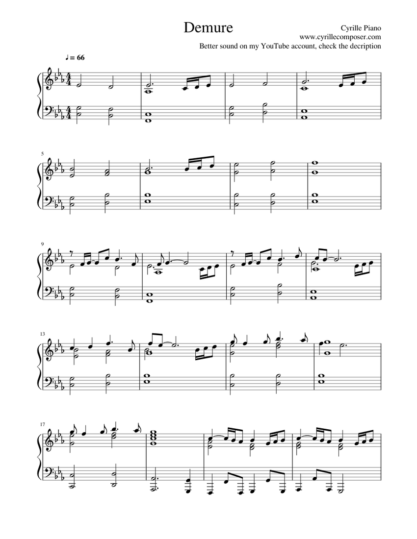 Easy, modern piano music (Romance) : I compose one music everyday for one  month Sheet music for Piano (Solo) | Musescore.com