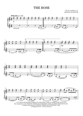 Free The Rose by Bette Midler sheet music | Download PDF or print on  Musescore.com