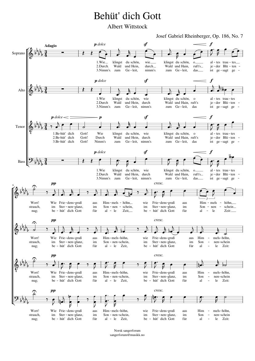 Behüt' dich Gott Op. 186 No. 7