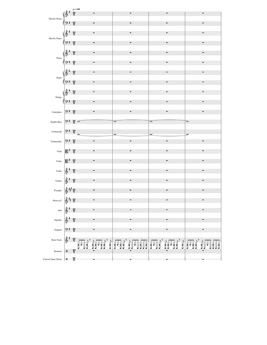 Warthog Run (Halo 3) - FULL SCORE Sheet music for Piano, Soprano, Alto