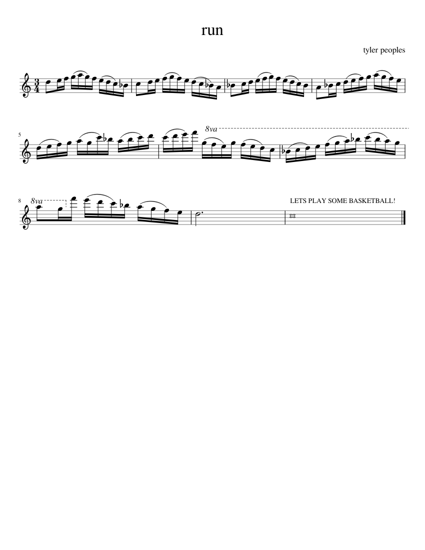 Flute Run Examples run Sheet music for Flute (Solo) | Musescore.com