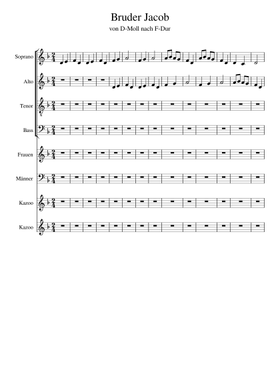 Bruder Jakob Sheet Music Free Download In Pdf Or Midi On Musescore Com