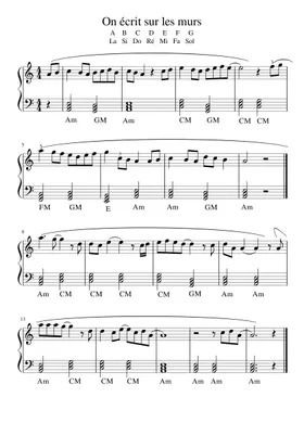 Free On Écrit Sur Les Murs by Demis Roussos sheet music | Download PDF or  print on Musescore.com