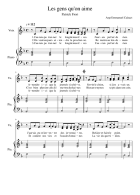 Les Gens Quon Aime Sheet Music Free Download In Pdf Or Midi On Musescore Com Uploaded on mar 18, 2018. les gens quon aime sheet music free