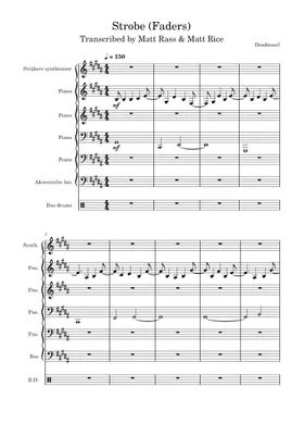 Free Strobe by Deadmau5 sheet music | Download PDF or print on Musescore.com