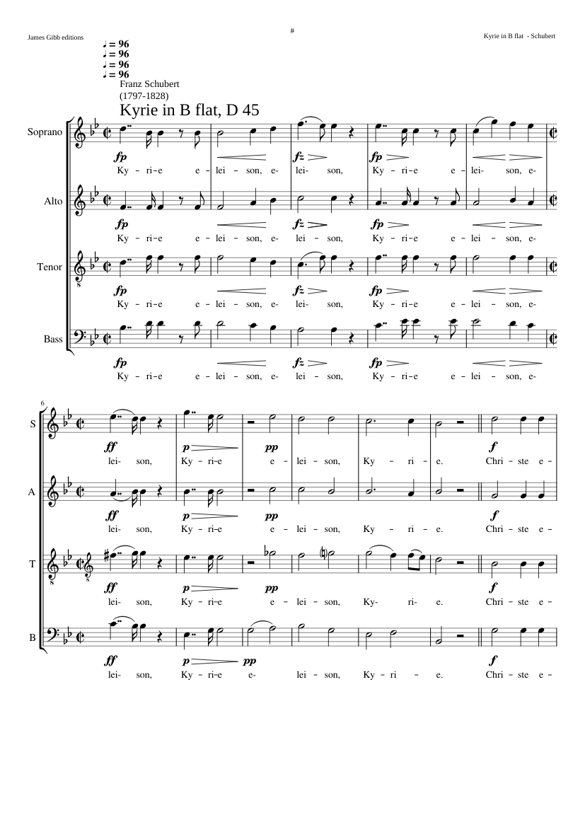 Kyrie in B flat major
