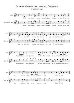 Free je veux chanter ton amour seigneur by Chants de l'Emmanuel sheet music  | Download PDF or print on Musescore.com