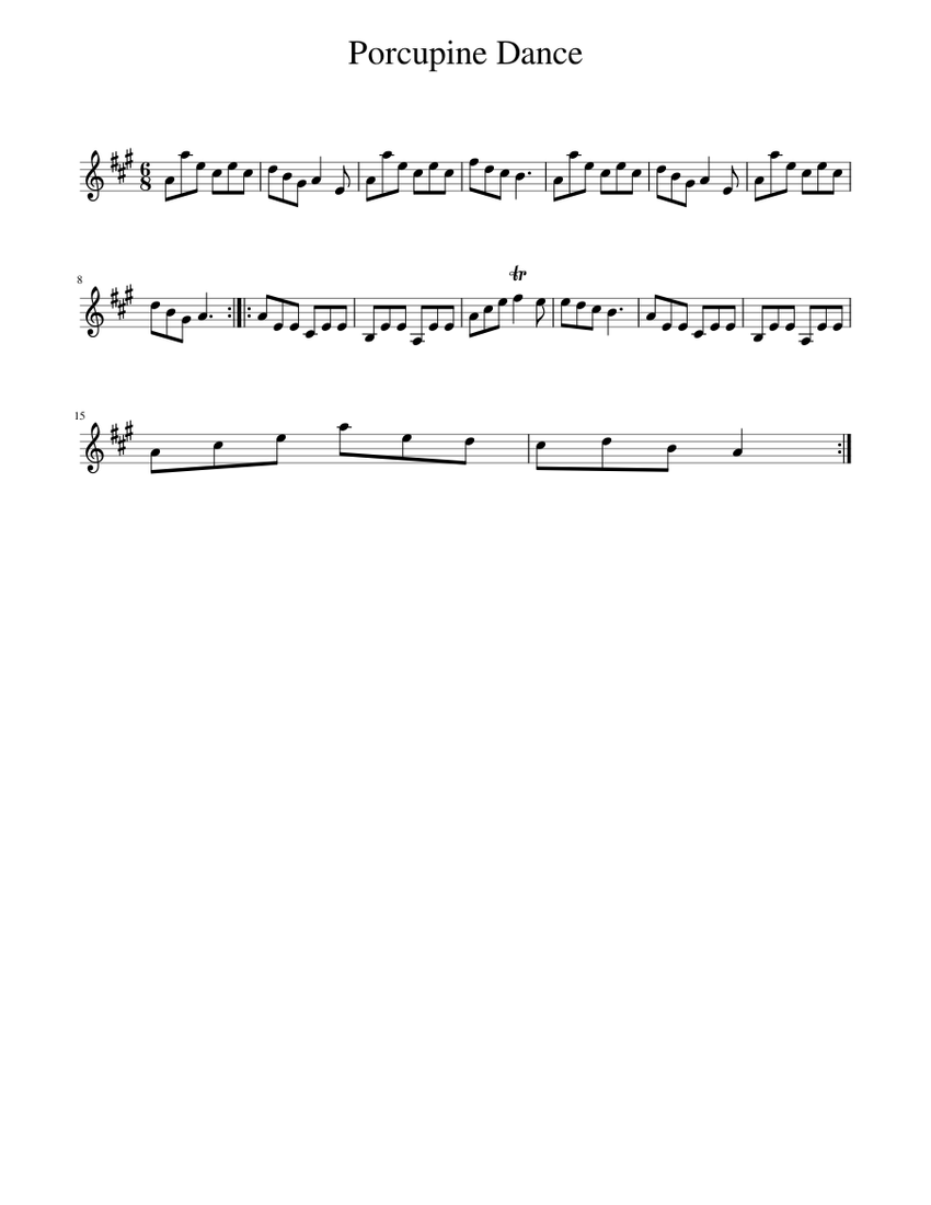 Porcupine Dance Sheet music for Piano (Solo) | Musescore.com