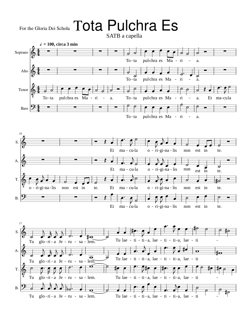 Tota pulchra es WAB 46