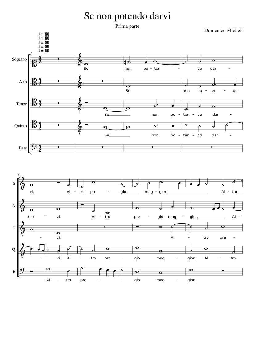 Se non potendo darvi