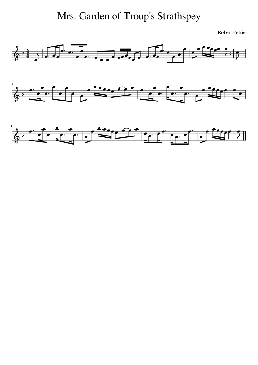 Mrs. Garden of Troup's Strathspey
