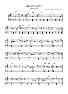 Free Another Love by Tom Odell sheet music | Download PDF or print on  Musescore.com