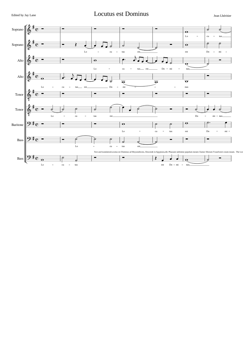 Locutus est Dominus ad Moysen