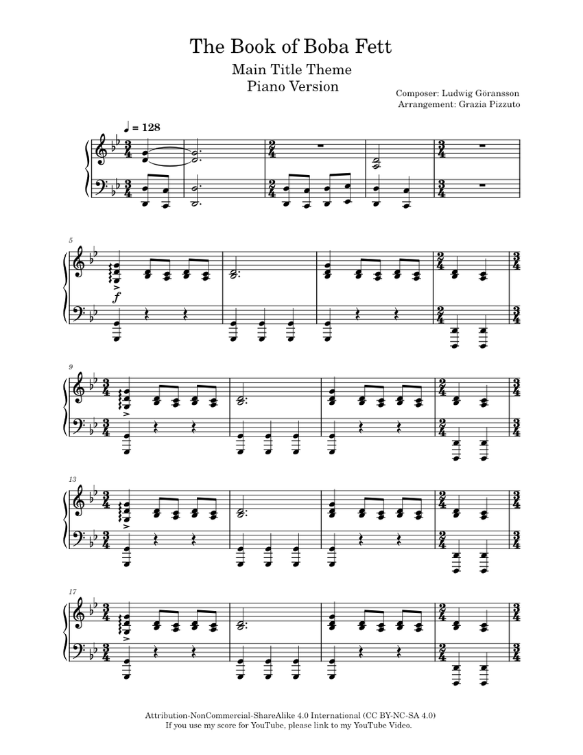 The Book of Boba Fett - Main Title Theme – Ludwig Göransson - Piano