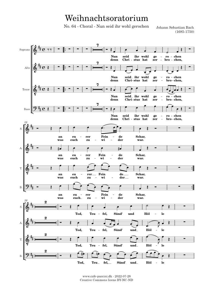 Bach gebunden Weihnachtsoratorium Partitur 