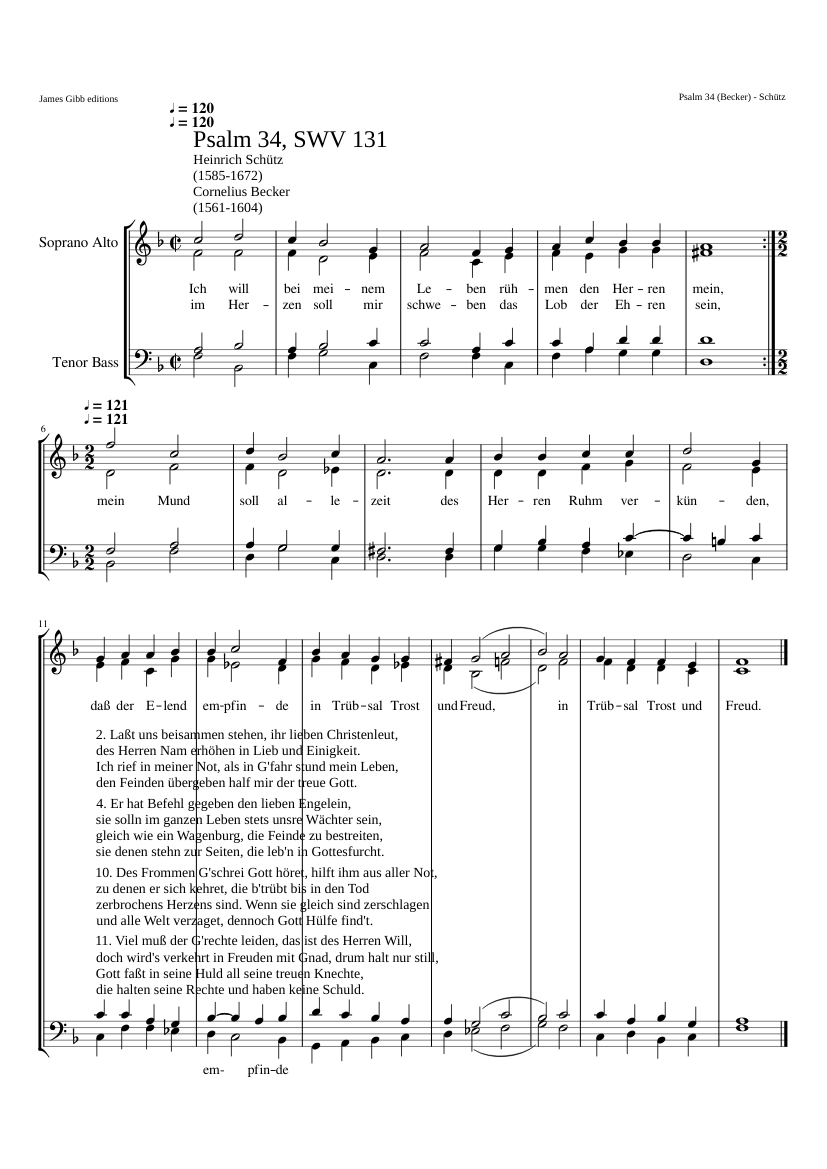 Ich will so lang ich lebe SWV 131