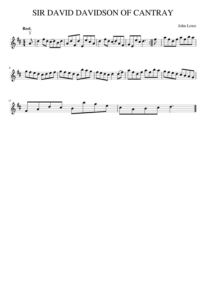 SIR DAVID DAVIDSON OF CANTRAY