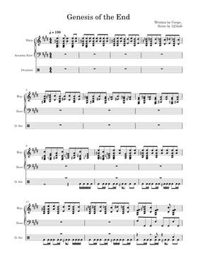Genesis Of The End Sheet Music Free Download In Pdf Or Midi On Musescore Com