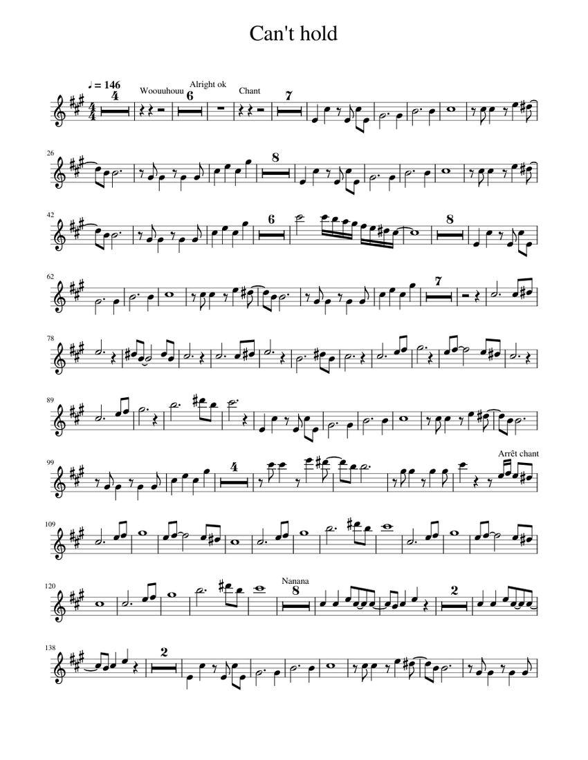 Can't hold us Sheet music for Saxophone alto (Solo) | Musescore.com