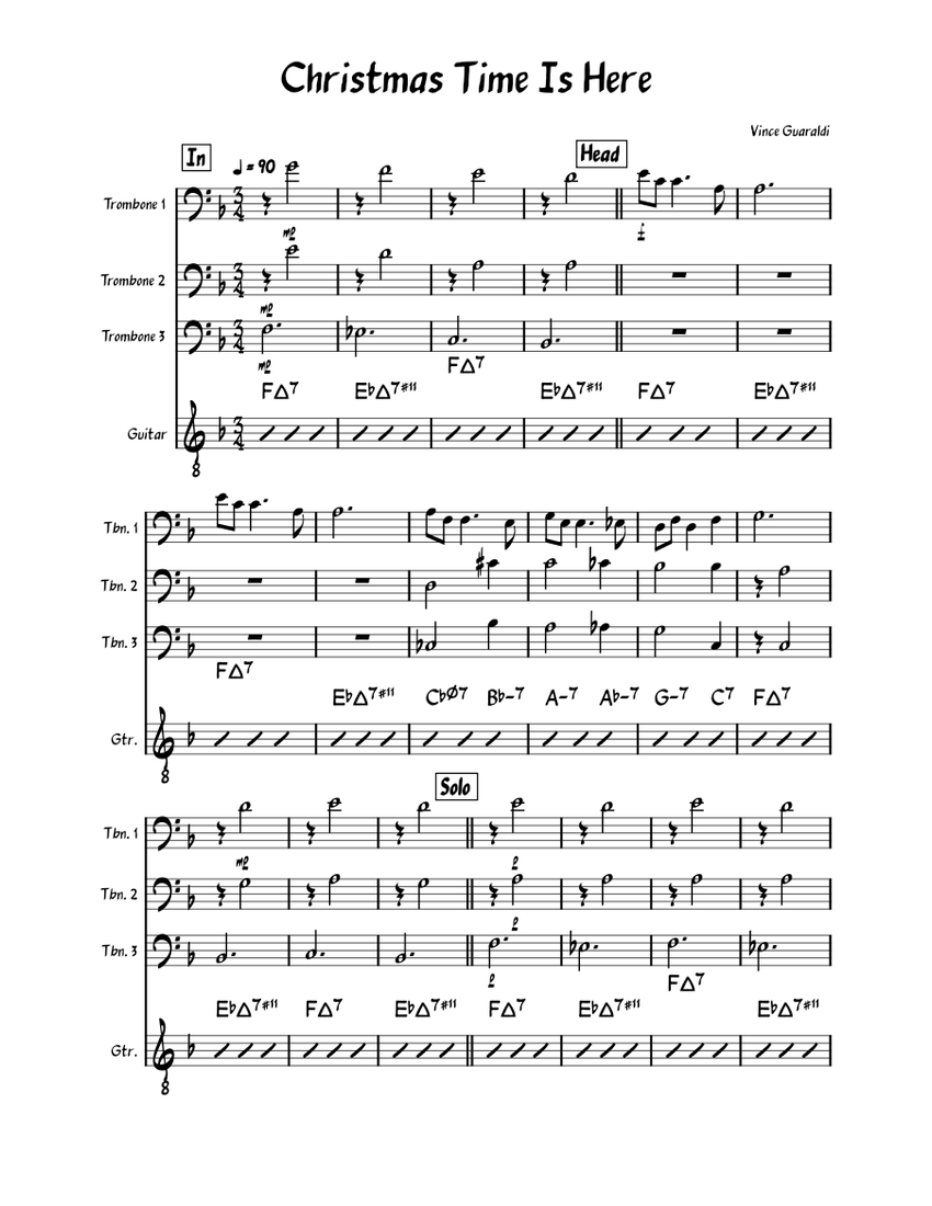 Christmas time is here Vince Guaraldi Christmas Time Is Here Sheet