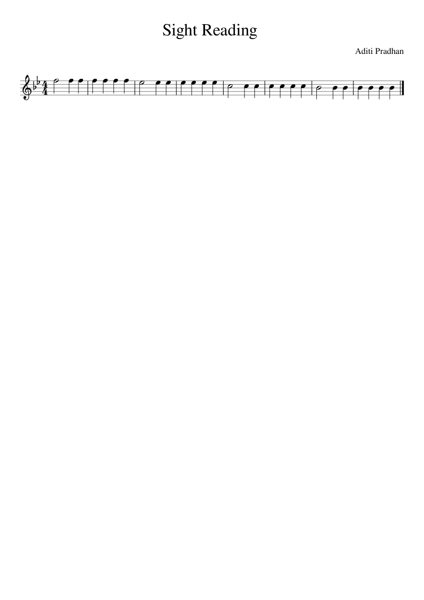 Sight Reading Sheet music for Flute (Solo)