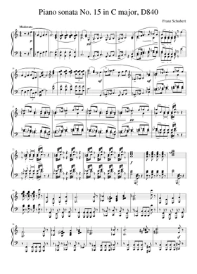 Free Piano Sonata In C Major, D.840 by Franz Schubert sheet music |  Download PDF or print on Musescore.com
