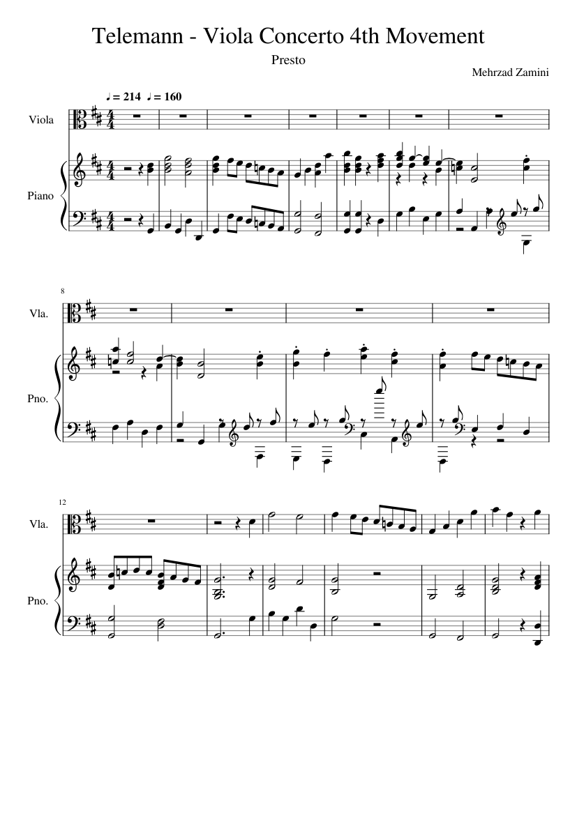 Viola Concerto TWV 51:G9