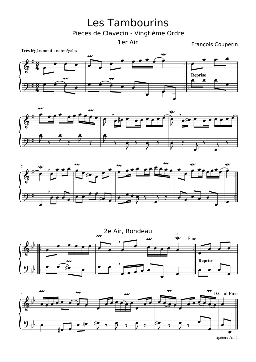 Pieces du Clavecin