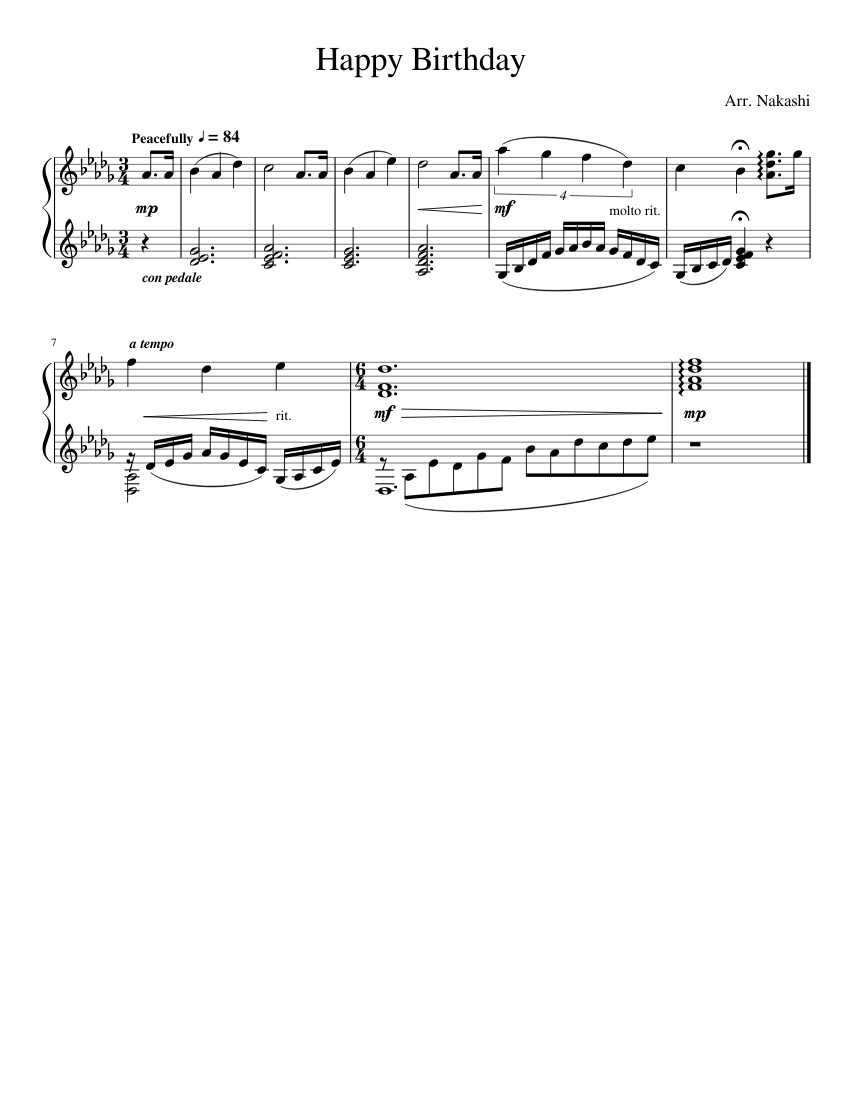 Db Major Partituuri pianolle (SoloDb Major Partituuri pianolle (Solo  