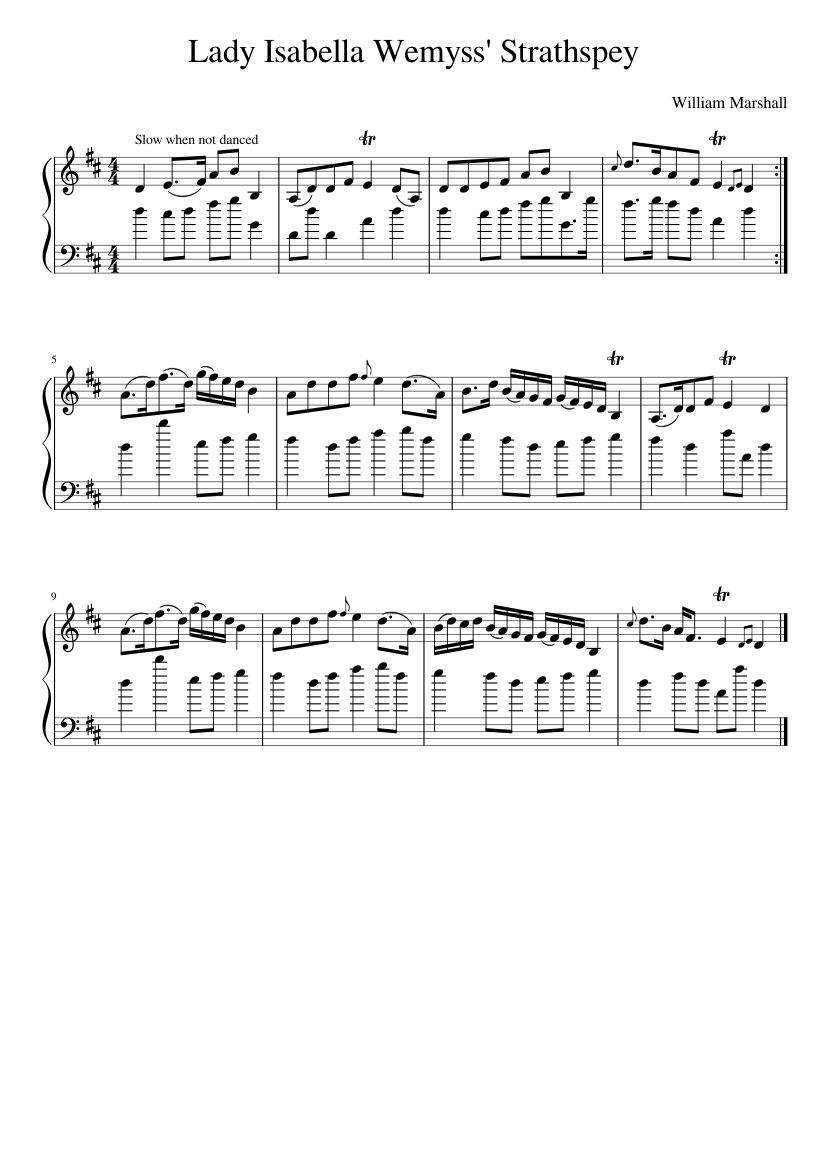 Lady Isabella Wemyss' Strathspey