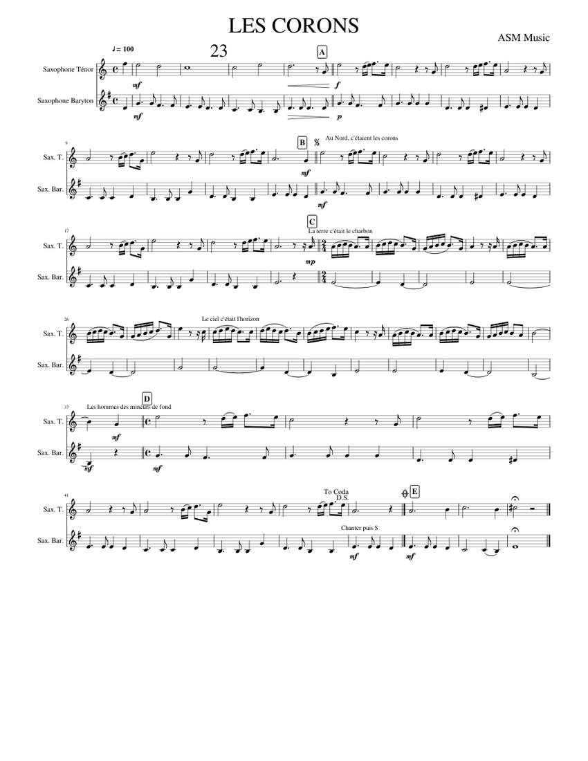 LES CORONS piano tutorial