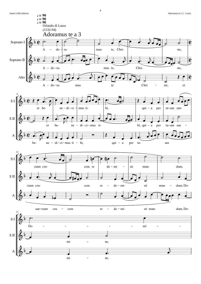 Adoramus te Christe (starting on full triad see disambiguation page)