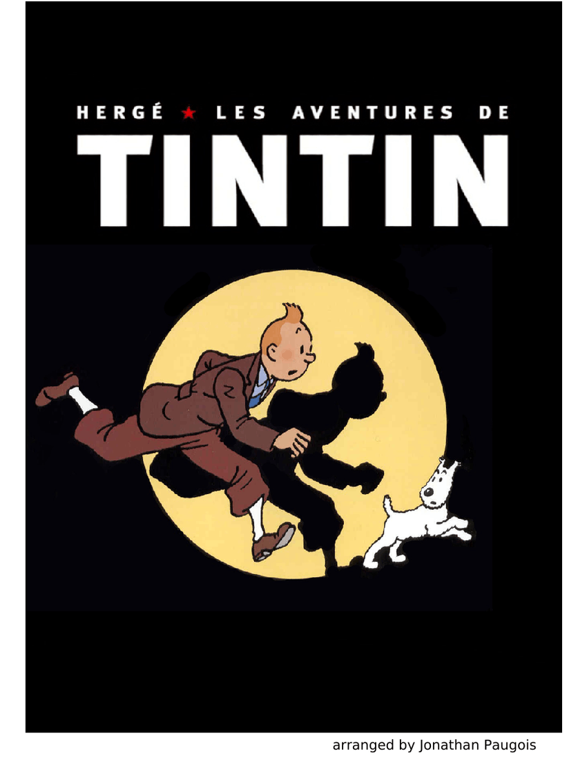 Les aventures de Tintin - générique Sheet music for Piano, Trombone, Violin  (Mixed Quartet) | Musescore.com