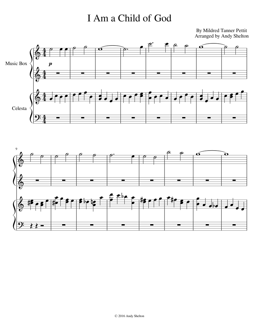 I Am a Child of God Sheet music for Piano,