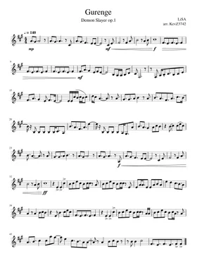 Gurenge (arr. Tsuyoshi Yoroiguma) Sheet Music, LiSA