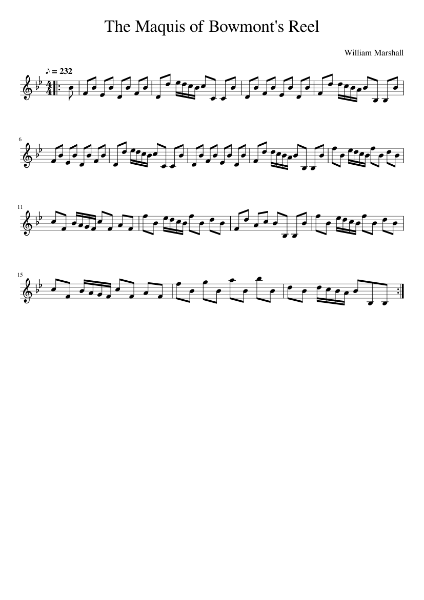The Maquis of Bowmont's Reel