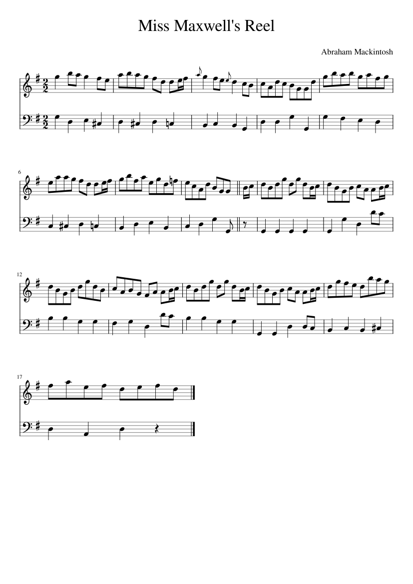 Miss Maxwell's Reel