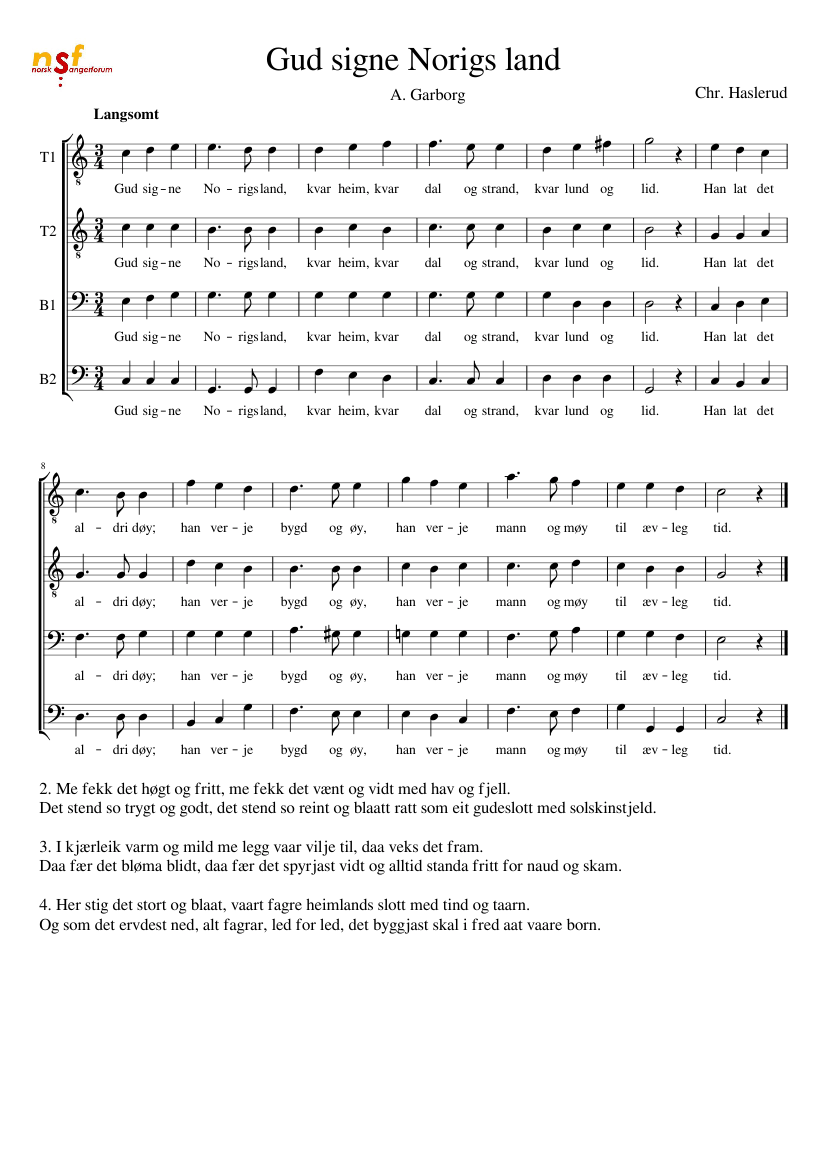 Gud signe Norigs land