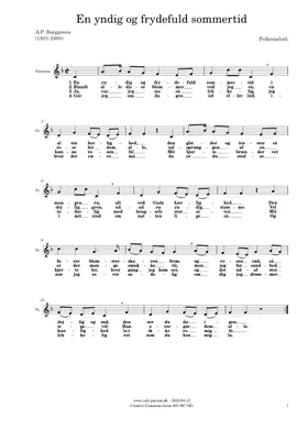 landsby Forbyde trappe Danske sange - Danish songs sheet music | Play, print, and download in PDF  or MIDI sheet music on Musescore.com